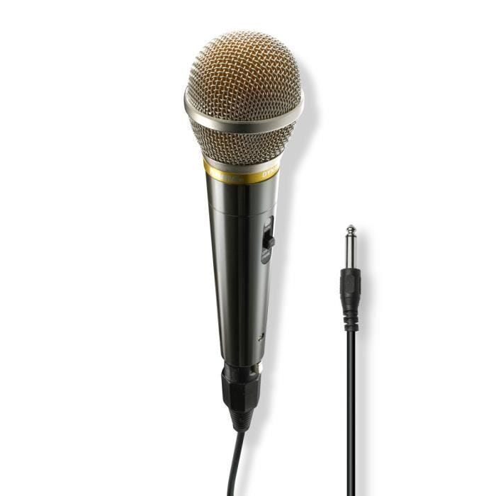 Microphone dynam. "Vocal Pro", câble 6,35 mm, 3 m, interr. mrche/arrêt