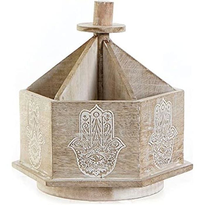 Porte-manettes - DKD HOME DECOR - Marron - Bois de manguier indien - 20 x 20 x 20 cm - Petit meuble complément