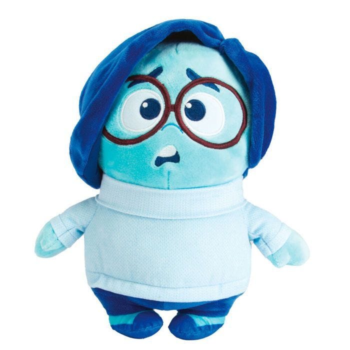 Peluche - Simba - Inside Out - Tristesse - Bleu - 3 ans et plus