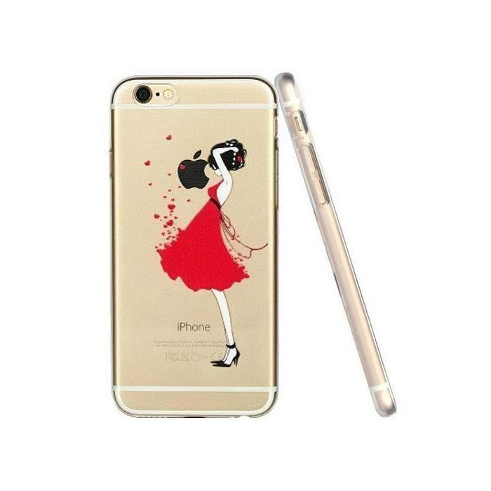 Verre Trempé + Coque Gel imprimée pour Apple iPod touch 5 (Robe Rouge)