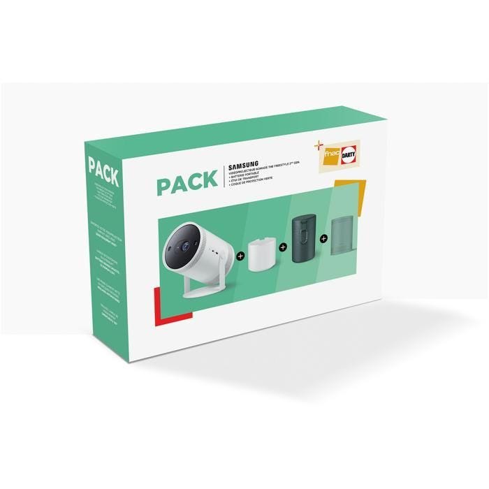Vidéoprojecteur Samsung Pack Videoprojecteur Samsung The Freestyle 2nd Gen. + batterie portable + etui protecteur + coque souple ver