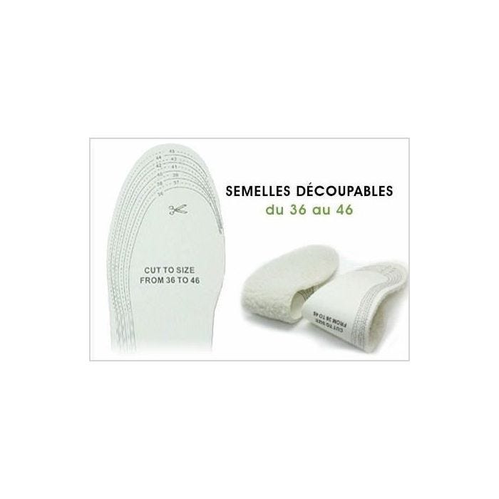 Semelles - Naturelle - 2 Paires - Isolantes - Découpables - Lavables en machine