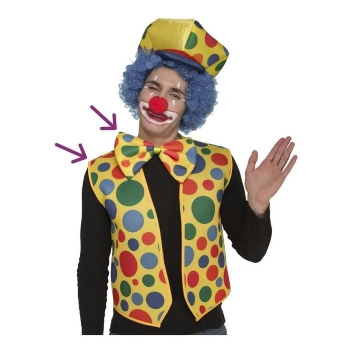 Kit de Clown: Gilet et Noeud Papillon à Pois