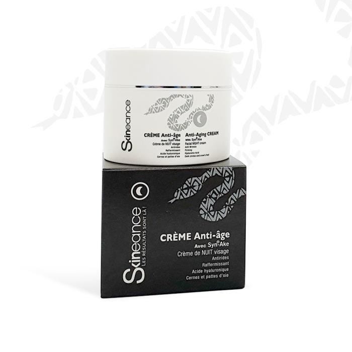 SKINEANCE - Crème Nuit Venin de serpent - Actifs anti-âge - Réduit les rides d'expression, les ridules, les poches et les cernes
