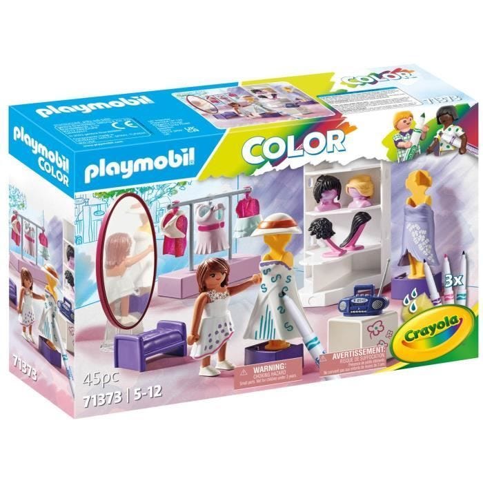 PLAYMOBIL Color : Atelier de styliste - PLAYMOBIL - Crée de nouvelles histoires à tes couleurs - Mixte - 5 ans