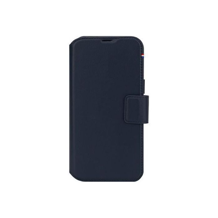 Étui pour iPhone 16 Pro - Decoded - MagSafe - Cuir pleine fleur - Semi-rigide - Bleu