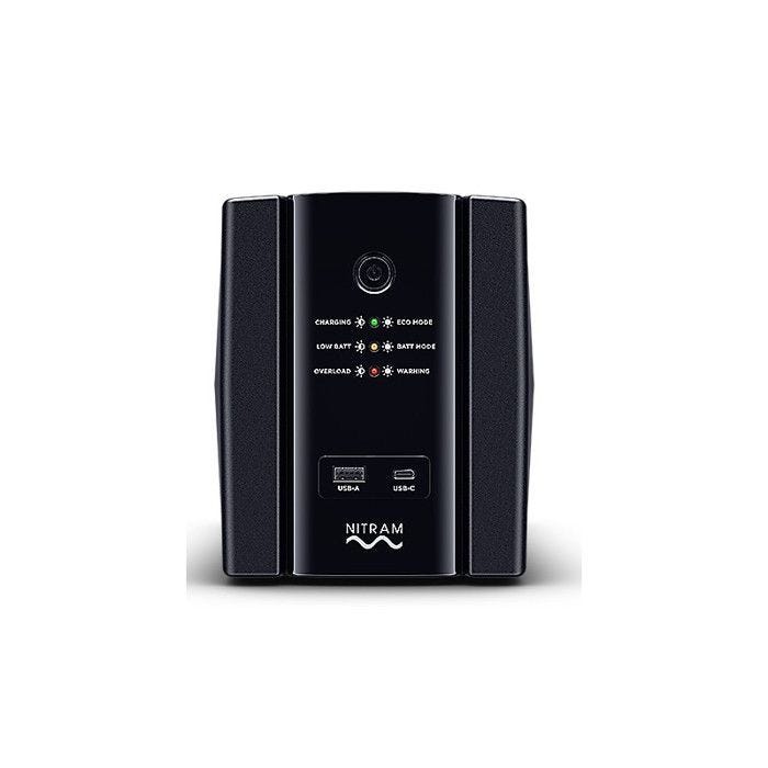 ONDULEUR ELITE VALUE IEC 1500 VA/900W IEC*6 USB+USB Charge 12V/7 AH*2