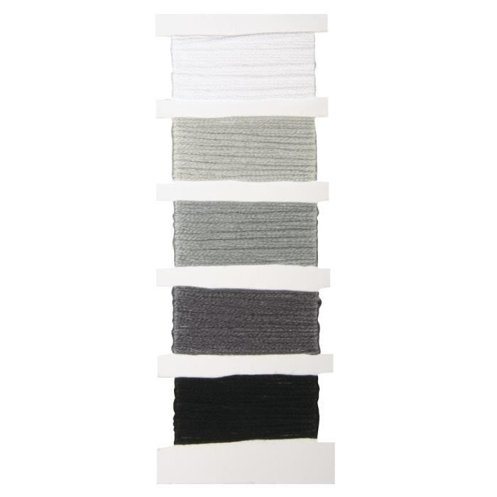 Fil pour canevas ou bracelet brésilien - 5 coul...