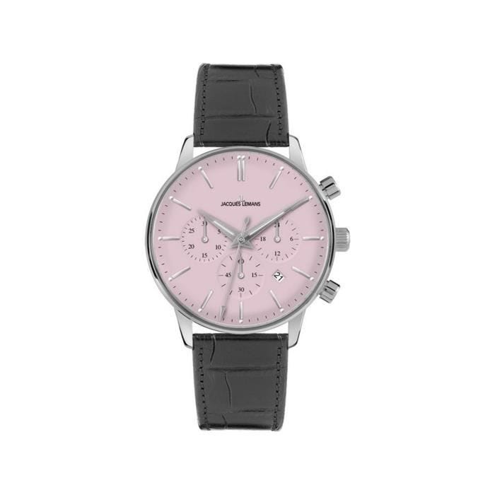 Montre Chronographe - Jacques Lemans - Nostalgie - Étanche 50m - Cuir - Analogique