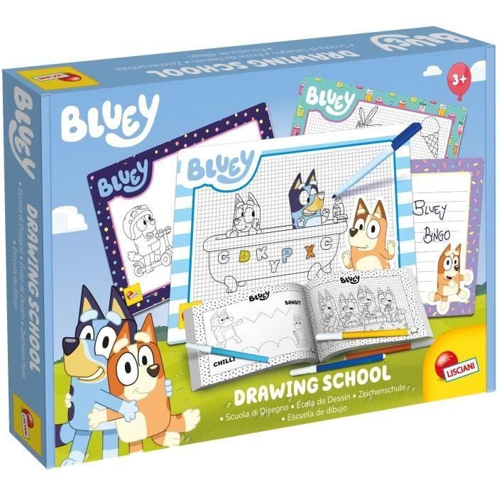 Ecole de dessin - Bluey drawing school - Kit complet pour apprendre à dessiner - LISCIANI