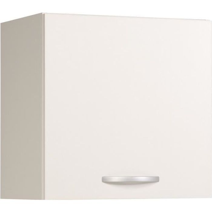 EKIPA Meuble haut 1 porte - Blanc - L 60 x P 36 x H 58 cm - KEO
