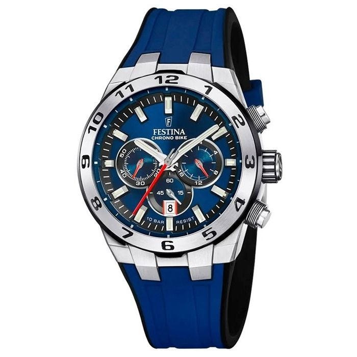 MONTRE POUR HOMME FESTINA CHRONO BIKE BLEU AVEC BRACELET EN CAOUTCHOUC F20671/1
