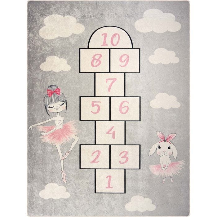 Tapis - MARELLE - PRINCESSE - 120x160 cm - Antidérapant - Lavable en machine - Doux au toucher