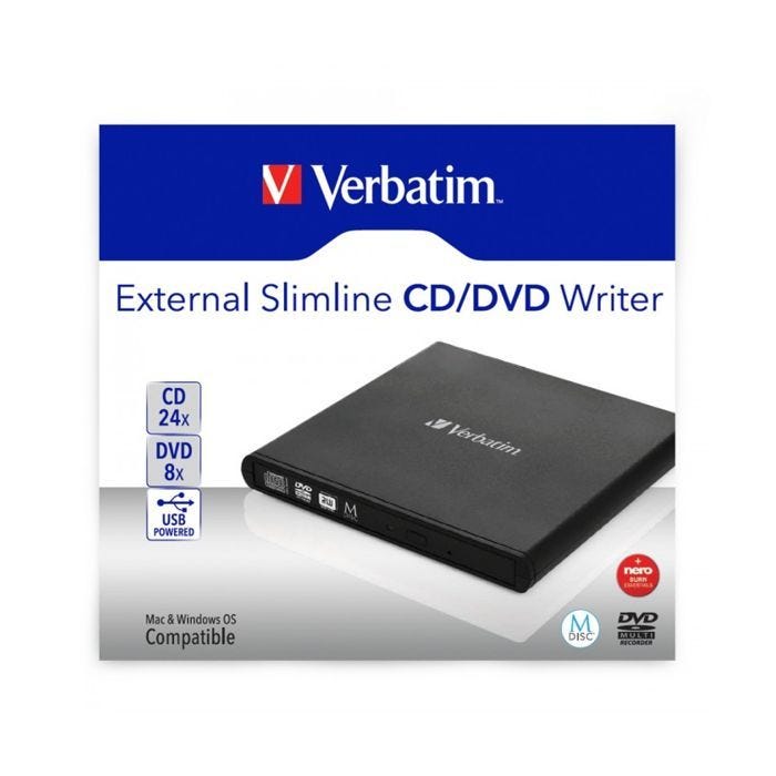 VERBATIM Lecteur de disque Slimline - DVD±RW (±R DL) - USB 2.0 - Externe