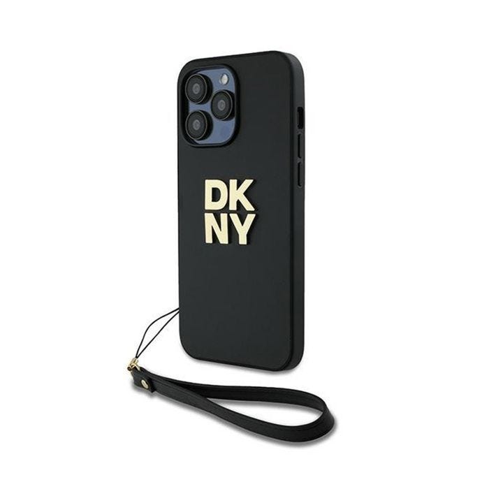 DKNY Dragonne Stock Logo - Étui pour iPhone 14 Pro (Noir)