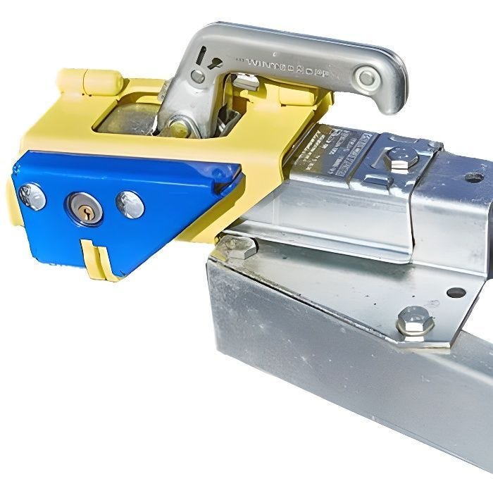 MOTTEZ Antivol de remorque avec cadenas caréné