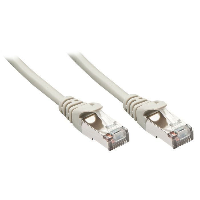 Lindy Cordon de raccordement RJ-45 (M) pour RJ-45 (M) 5 m paire torsadée écrantée (F-UTP) CAT 5e sans crochet gris (pack de 50)