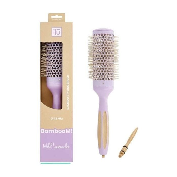 Brosse ronde - Ilu Bamboom - 43 mm - Violet - Bambou - Adulte