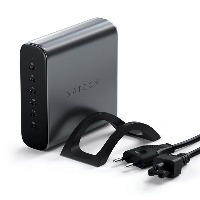 Chargeur USB-C - Satechi - 200W - 6 ports - Technologie GaN - Charge rapide
