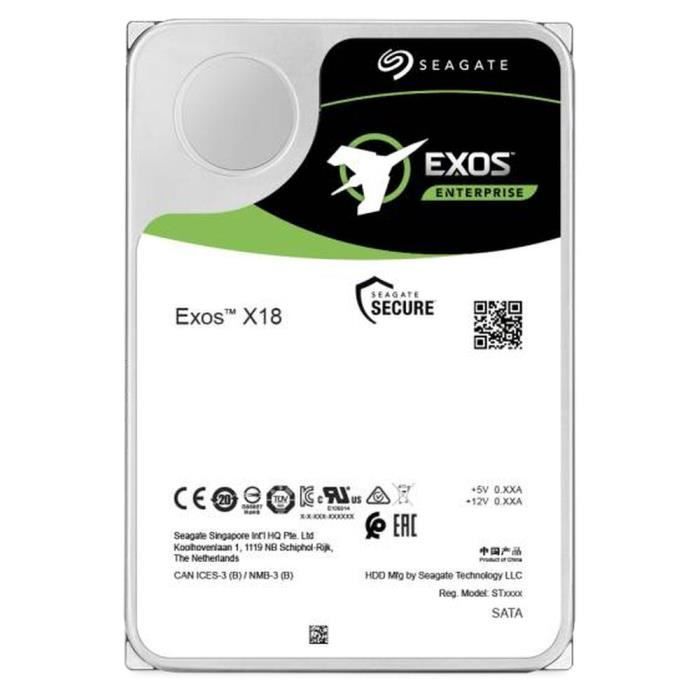 Disque dur Seagate EXOS X18 12 TB 3.5"