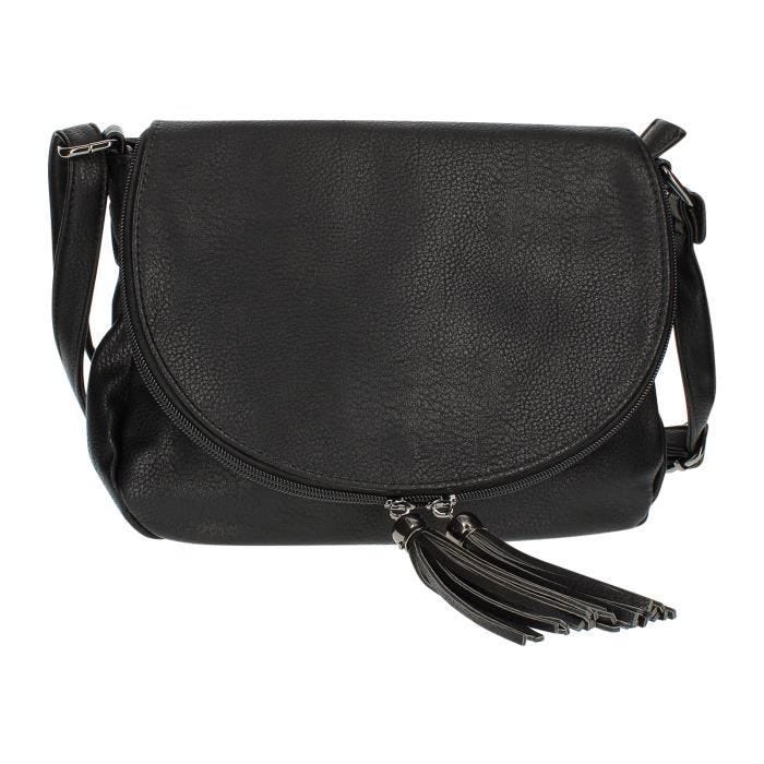 Sac à bandoulière Fermeture Éclair - Gallantry Paris - Noir
