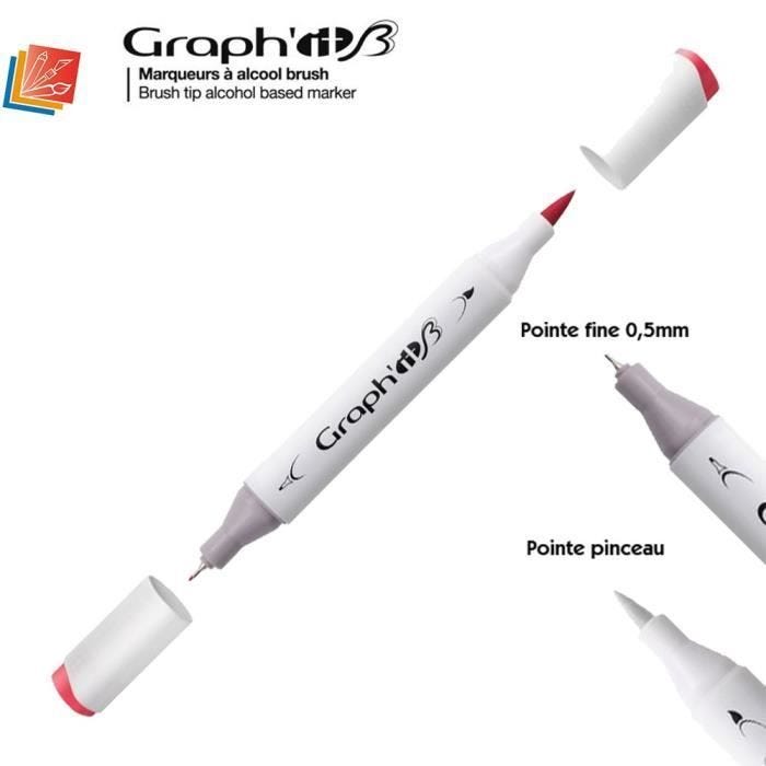 Marqueur à alcool Graph'It Brush Marker de Graph'IT - Nuancier Graph'it:5240 - Lipstic