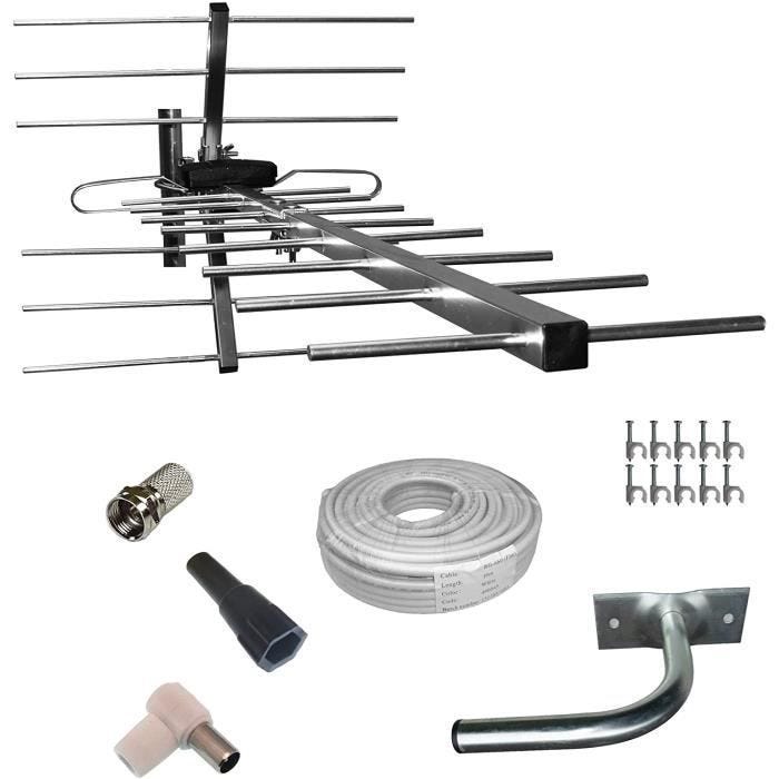 Antenne TV Numérique - CLASSIC - 4G/LTE Ready - Directionnelle - Haut Gain - 10 m Cable