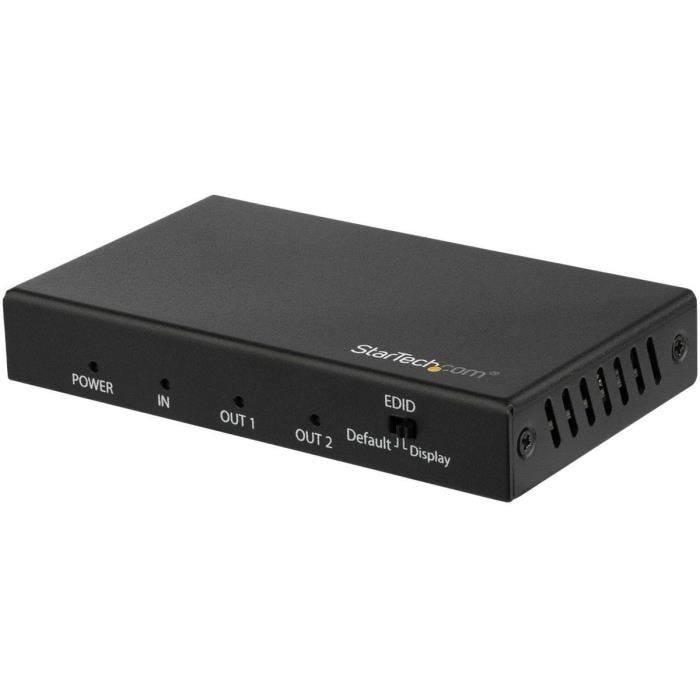StarTech.com - ST122HD202 - Répartiteur HDMI 1 entrée 4 sorties - Splitter HDMI 2.0 à 2 ports 4K 60 Hz - HDR