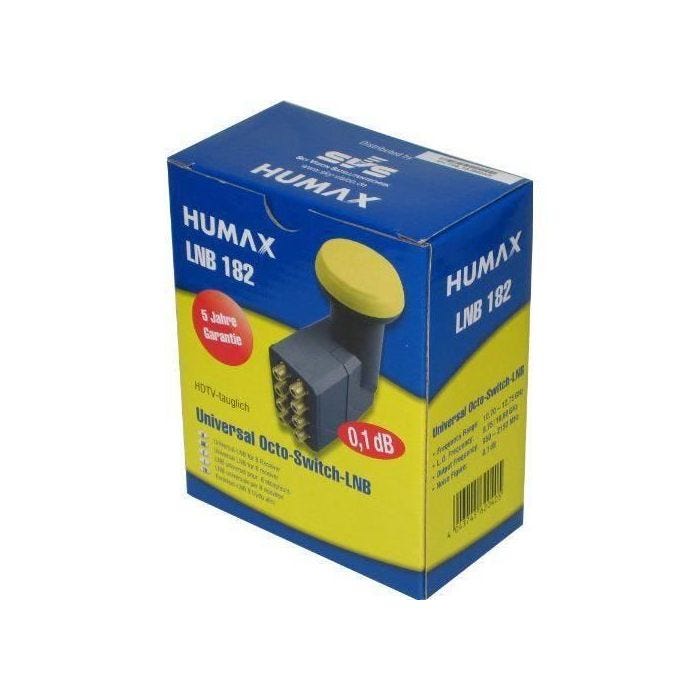 Humax Digital GmbH Humax LNB 182 Gold Tête LNB universelle Octo 0,1d B 8 récepteurs 40 mm HDTV - 4043745620405