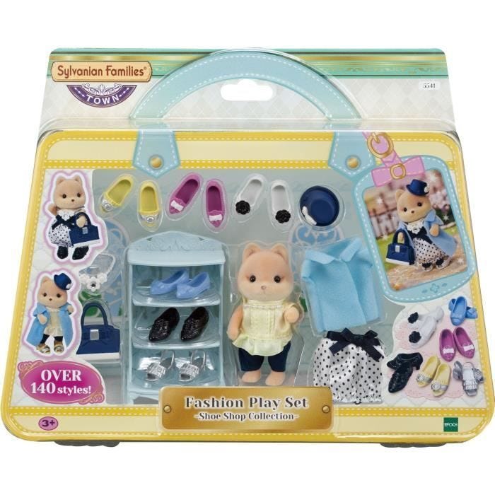 Figurines miniatures - SYLVANIAN FAMILIES - La valisette de mode et grande sœur Chien caramel