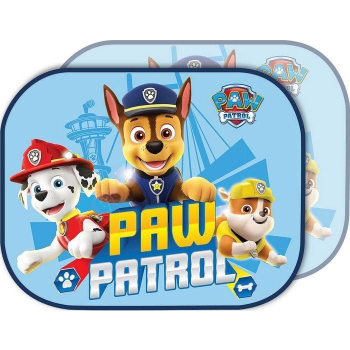Rideaux Pare Soleil - PAT PATROUILLE - 44x35cm - Protection UV - Confort Passagers Arrière - Fixation Ventouse