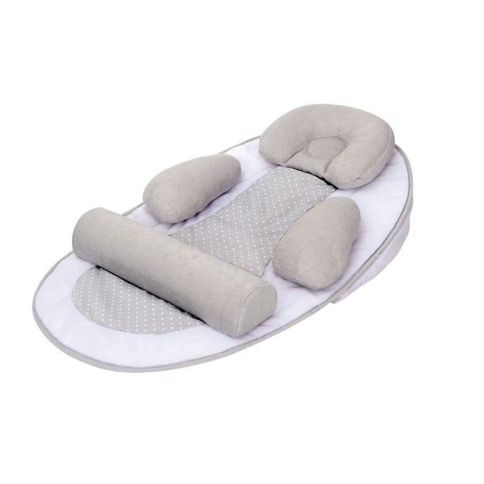 Cocon De Sommeil Bébé TINEO - Cale Bébé - Plan Incliné 10° - Évolutif - Ajustable - Amovible - 0-3 mois - Cale Tête Bébé - 58x40cm