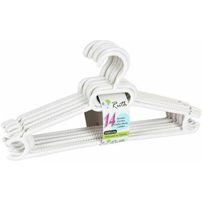 Cintres en Plastique - DEM - Lot de 8 - Multicolore - 37 x 18,5 x 8 cm - Résine