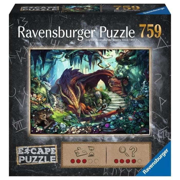 Puzzle Escape Dans la grotte du dragon - Ravensburger - 759 pièces - Pour adultes et enfants dès 12 ans