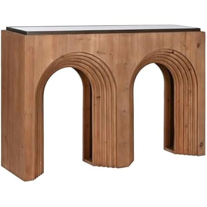 Console - HOME ESPRIT - Multicolore - Verre sapin - 122 x 30 x 80 cm - Meuble d’entrée