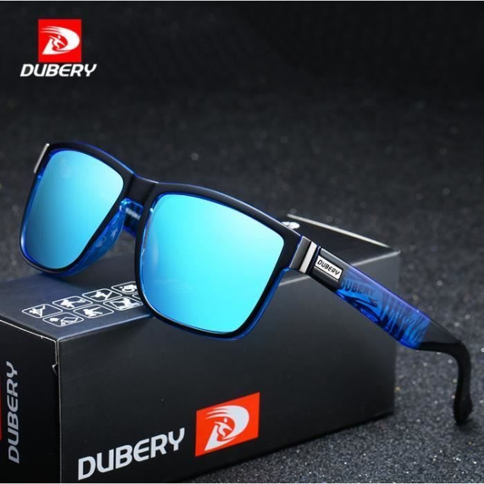 Lunettes De Soleil Dubery Homme Femme Polarisées Stylées Vintage Et Verres Polarisants Uv400 Sun Surf Sport Bleue