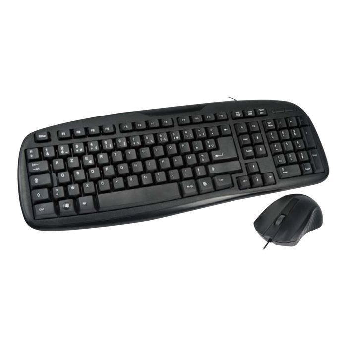 Ensemble clavier et souris MCL - ACK-2012/N - USB - AZERTY - Noir