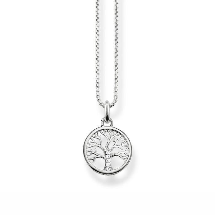 Collier femme - THOMAS SABO - Collier Thomas Sabo Tree of Love argent/oxydes - Couleur de la matière:Blanc Taille/Longueur:42 cm