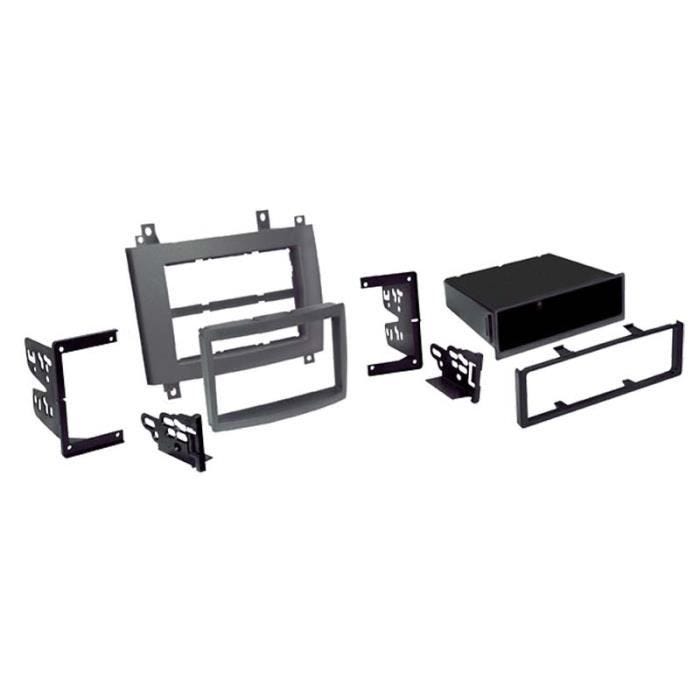 Adaptateur de façade 2-DIN avec vide poche Cadillac CTS / SRX noir