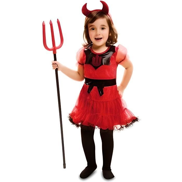 Déguisement Diablesse Gentille enfant - MY OTHER ME FUN COMPANY - Fille - Rouge - A partir de 5 ans