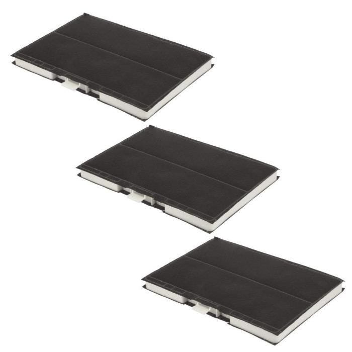 Filtres de charbon actif - BOSCH - 00705432 - Lot de 3 - Compatible avec plusieurs hottes
