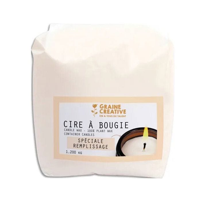 Cire Végétale - Naturel - 1,2 kg - Spéciale Remplissage - Bougies Coulées - Sans Odeur