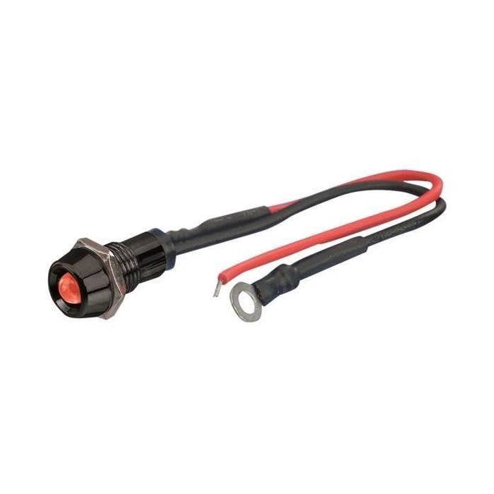 LED de contrôle - FOLIA TEC - réflecteur rouge fire - diamètre 10mm - 1 pièce