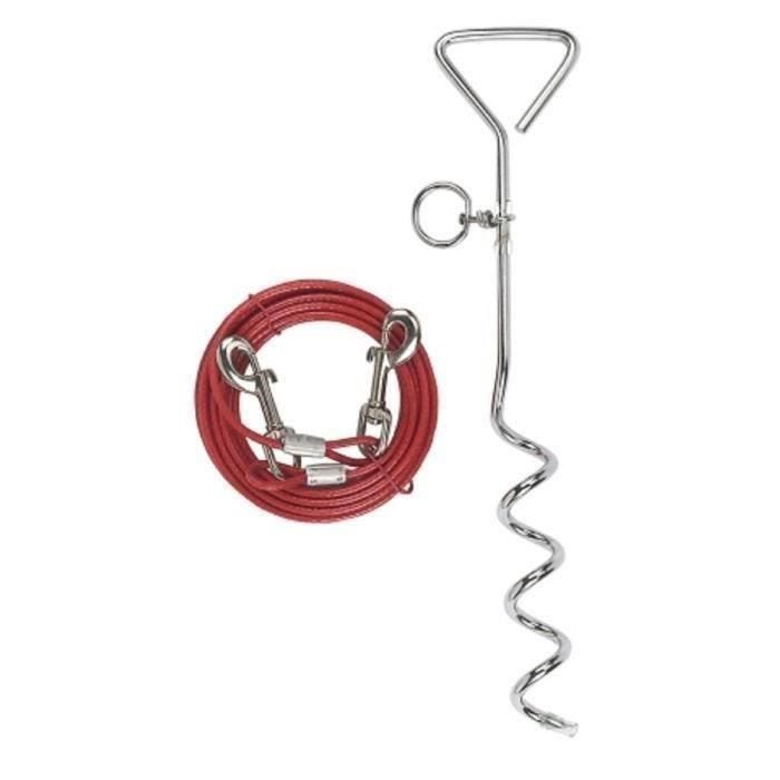 KERBL - Laisse d'attache avec ancrage spirale pour chien