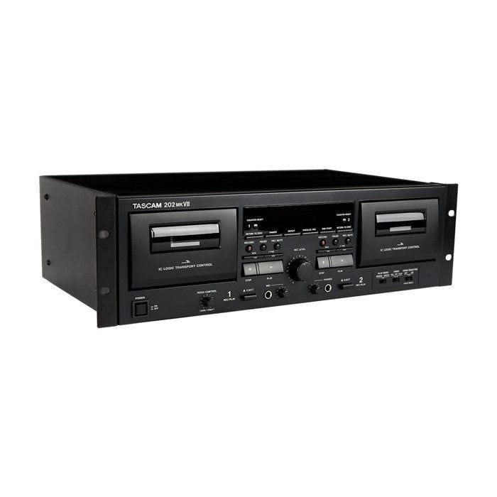 Double platine cassette - Tascam - 202MKVII - Rack 3U - USB-B - Sortie casque - Vintage