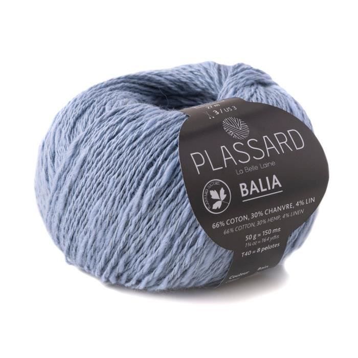 Fil crochet et tricot - PLASSARD - Balia Jean's 24 - Coton - Chanvre - Lin