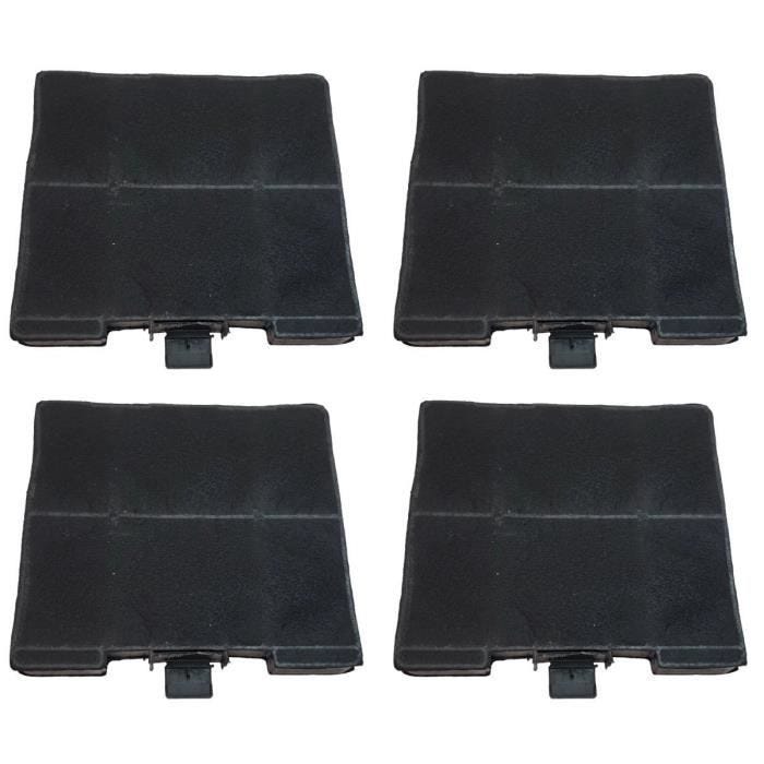 Filtres à charbon - BOSCH - 00705431 - Lot de 4 - 230x215x22 mm - Compatible avec plusieurs hottes