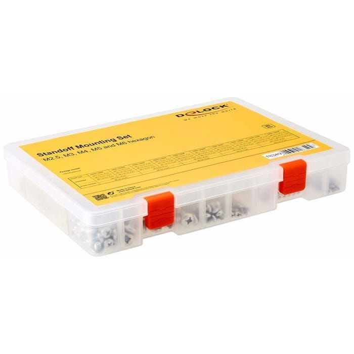 Support DELOCK 18349 - Transparent, Jaune - Nickel, Acier - 250 mm x 190 mm