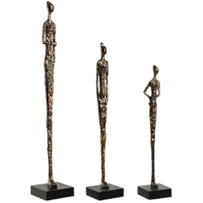 Figurine décorative - HOME ESPRIT - Moderne - Noir - 11,5 x 11,5 x 70 cm - Intérieur