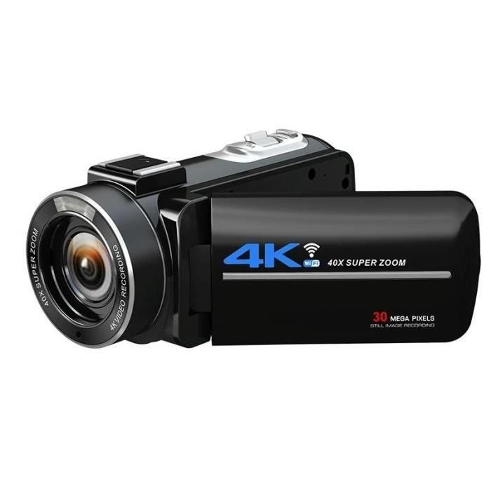 Caméscope Numérique 4K - YONIS - 40X Zoom - Écran Tactile IPS 3.0 - WiFi - Lumière Intégrée